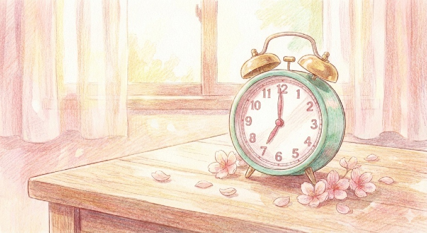 目覚まし時計のイラスト